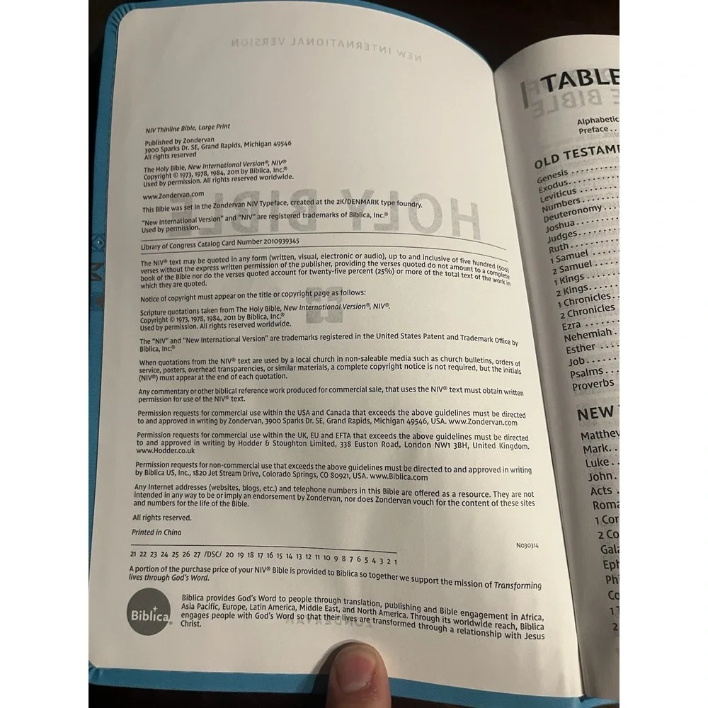 NIV Bible Leathersoft, Large Print, w/ Matching Journal Turquoise